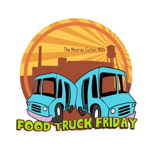 ONE OF THREE CONTESTS!!! FOOD TRUCK FRIDAY LOGO FOR MONROE COTTON MILLS Design by pinkyjade