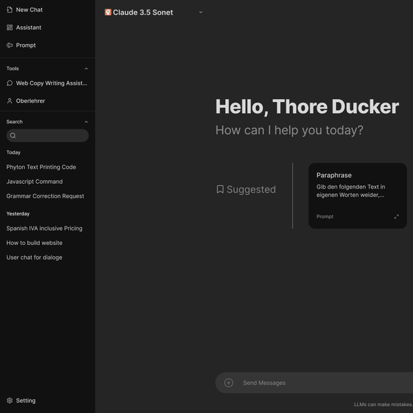UI/UX for AI Chat Platform