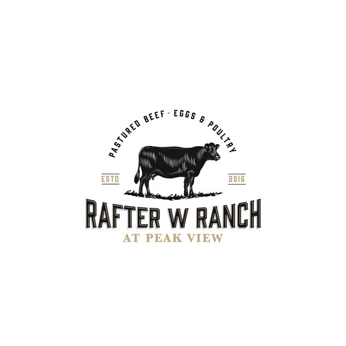 A unique logo that will grab peoples attention for Rafter W Ranch Réalisé par CBT