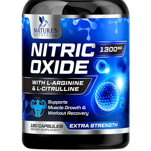 Nitric Oxide label design needed for Nature's Nutrition Réalisé par rembrandtjurin