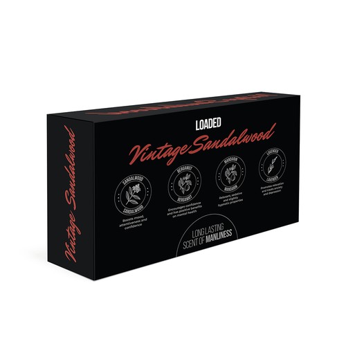 Men's Dryer Sheet Box Design Contest Design by Haroska Studio