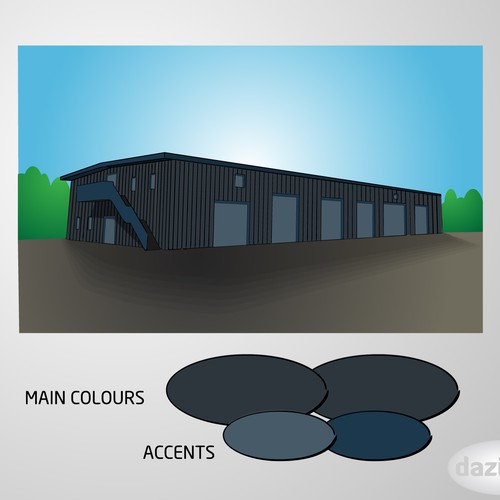 Design a color scheme for our commercial building! Design by dazigns
