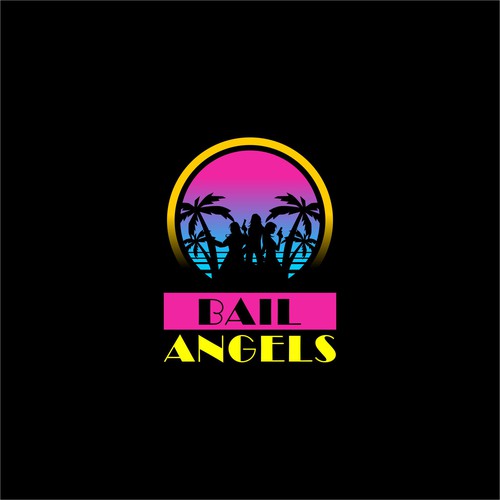 "Bail Angels" Bail Bonds - California Female Bail Bonds Agency. Retro Charlie's Angels/Miami Vice Design by elisbeauty