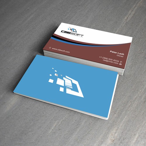 Create a business card design for software development company ...