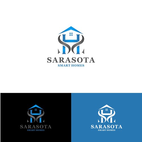 Sarasota Smart Homes logo for our company that does technology innovations and installations-ontwerp door ariagatha