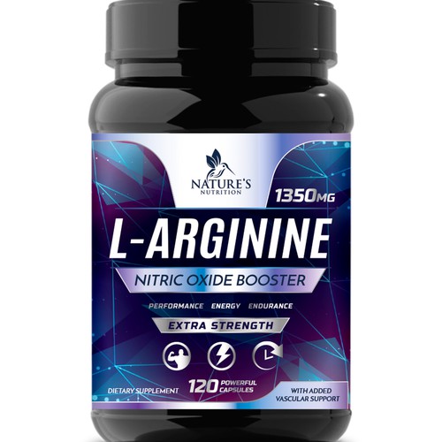 Powerful L-Arginine Capsules Design Needed for Nature's Nutrition Design by Wfemme