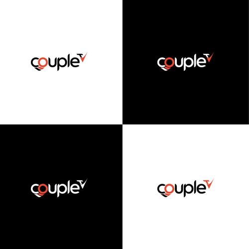 Couple.tv - Dating game show logo. Fun and entertaining. Design by Livorno