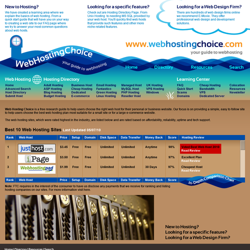 Redesign WebHostingChoice.com Design by mandrej