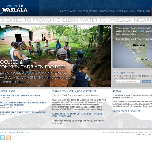 Water For Waslala needs a new logo Diseño de visualverbal