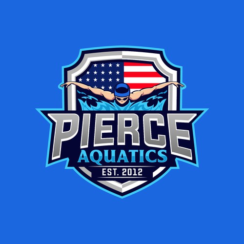 Swim Team Logo Design by GraphicVersa