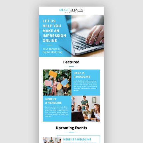 Email Newsletter Template for a Cutting-Edge Digital Marketing Agency Design by mw mediendesign