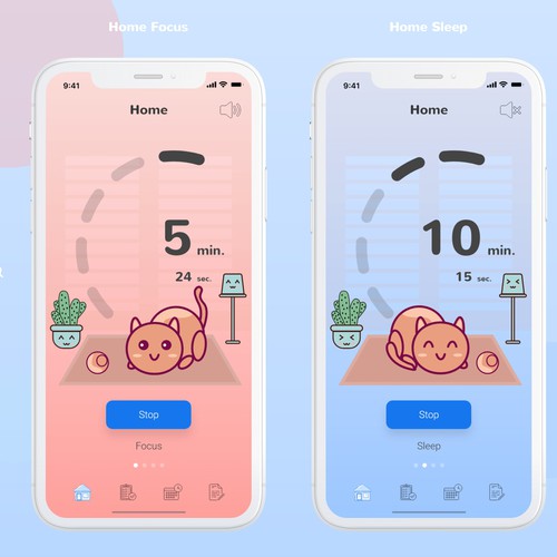 Interface Designs for Timer/Meditation app Design by AleksandarCucu