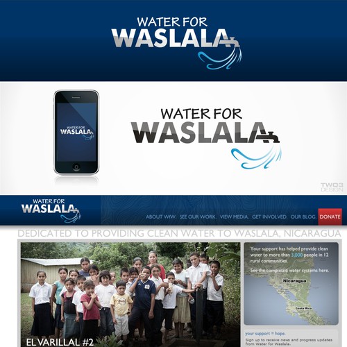 Water For Waslala needs a new logo Diseño de Fenceline Design
