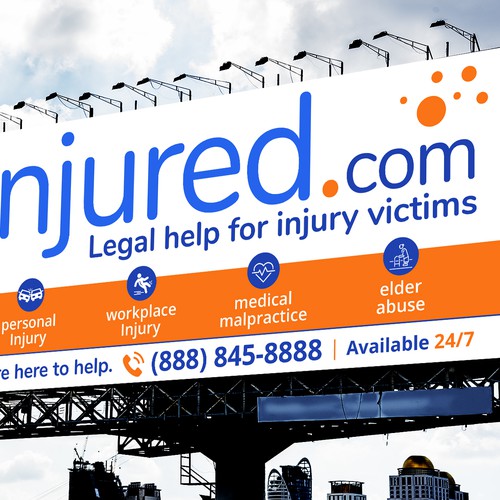 Injured.com Billboard Poster Design Design by GrApHiC cReAtIoN™
