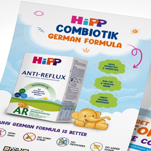 Baby Formula Flyer for a package insert campaign in the USA Design by Alphabet ♥
