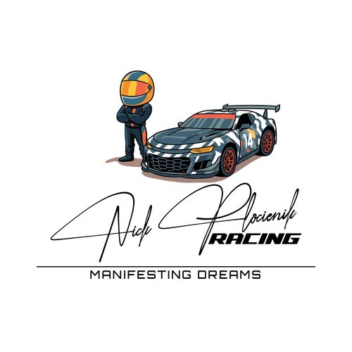 Race car driver logo and signature Diseño de hery_krist