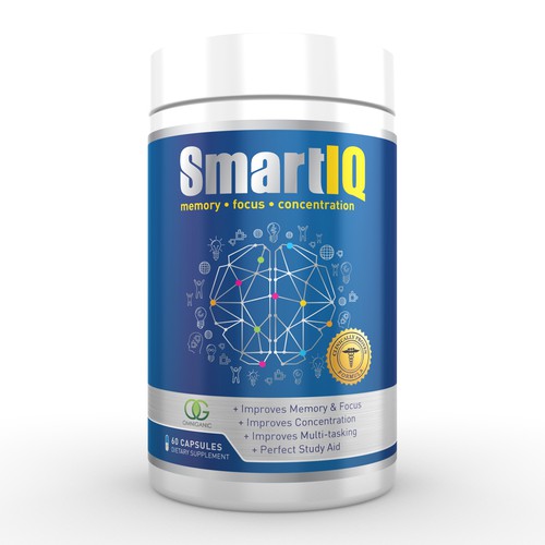 Brain Supplement Label Design Design by FreshApple@Michelle