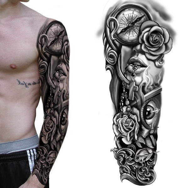 abstract tattoo half sleeve