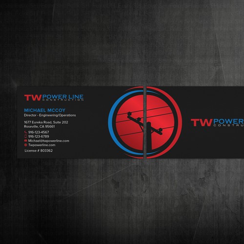 Business Card for a high voltage company Design by Felix SH