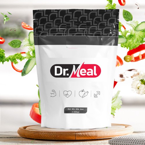 Meal Replacement Powder - Dr. Meal Logo Diseño de herulogo