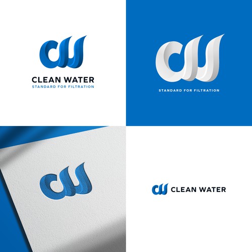 Simple Clean Logo for Water Filtration Company Design by SimonfelDesign™