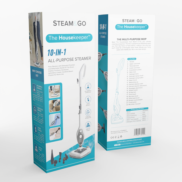 powerful new package design for our best selling product Multi Purpose Steamer