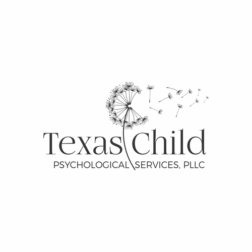 Hand-drawn dandelion logo for child psychologist Design by CreativeBP