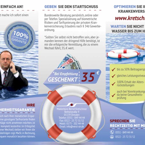 Design vincitore del contest "New postcard or flyer wanted for Versicherungsbüro Bernd Kretschmer, Insurance Broker Bernd Kretschmer" realizzato da Cartolina, volantino o stampa