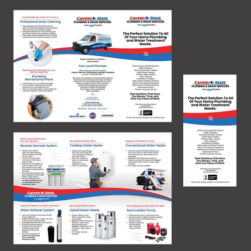 Trifold For Plumbing Company - Complete With Wireframe Design by Marco Davelouis