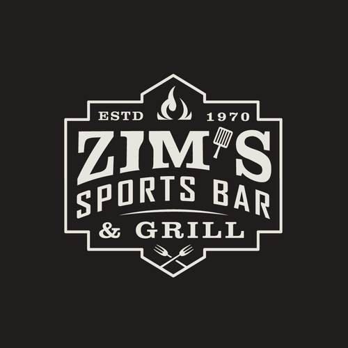 Modernized, bad ass logo for a small town sports bar! Design by Ajoy Paul