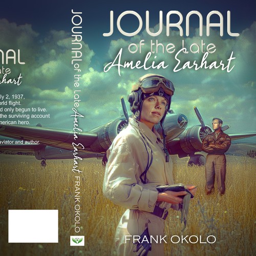Create an eye-catching and award-winning title for a fictional biography of an iconic American hero, Amelia Earhart. Design by SusansArt