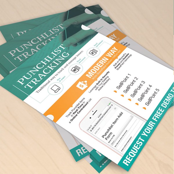 Tracking app flyer for tradeshow