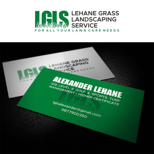 Logo/Business cards for a Lawn maintenance company Design by desieart