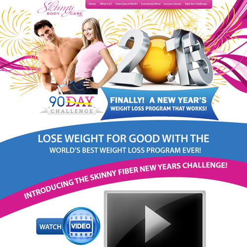 Create the next website design for Skinny Fiber New Year's Challenge Diseño de LV2