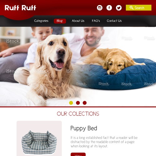 Homepage needed for Doggy Website Design by RhonyKa