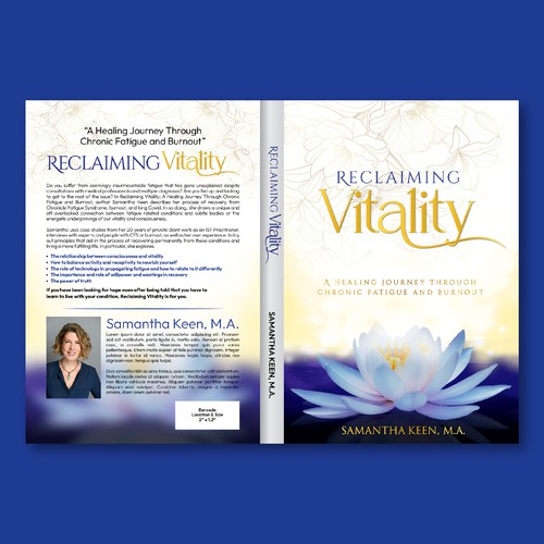 Cover for a spiritual healing book that helps combat fatigue and burnout Design by Creative_Crafter