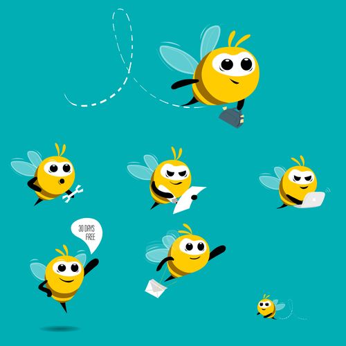 Create a bee mascot for Portalbuzz ad campaigns Design by Manoj Kharade