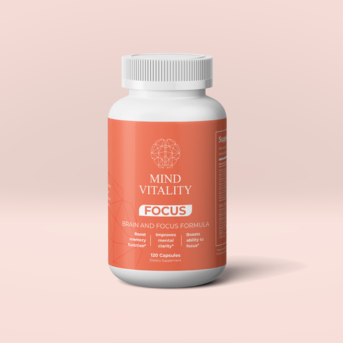 Bottle label design for Nootropics product Design by atensebling