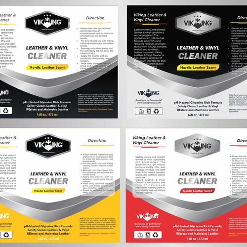 Product label template design (automotive cleaning/detailing products) Design by atensebling