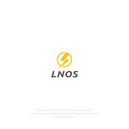 Lightning logo for Blockchain startup (LNOS) Design by Branding Inspiration