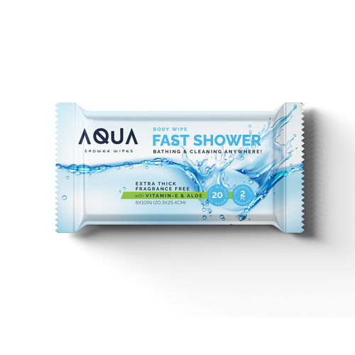 AQUA SHOWER WIPES :D Design by Sayyed Jamshed