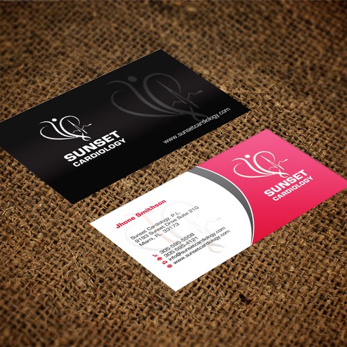 Create a very trendy and classy business card for cardiologist ...