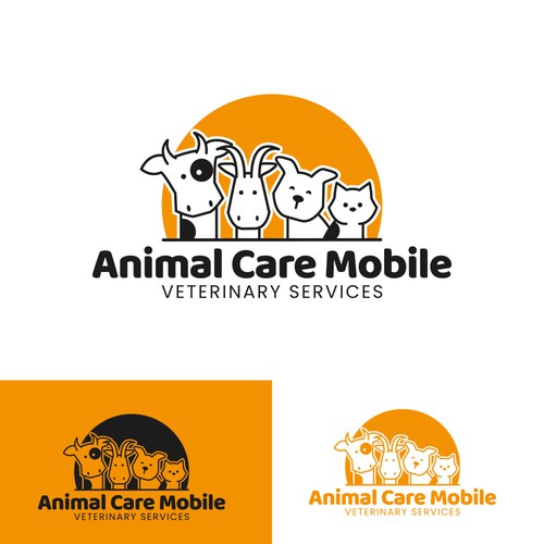 Mobile Veterinary Service Logo (variety of species) Design by Ñañel