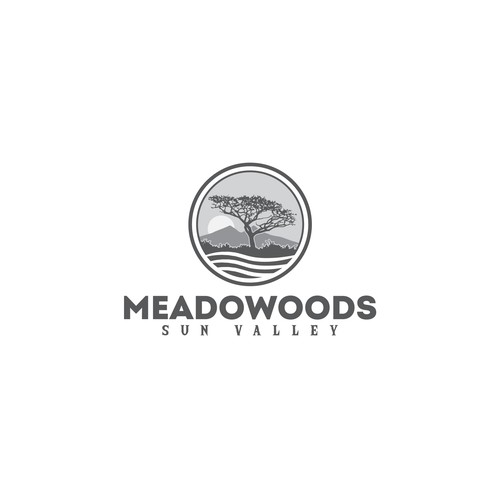 Logo for the most beautiful place on earth...The Meadowoods Resort Design by RaccoonDesigns®