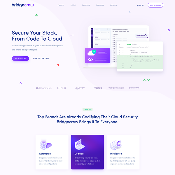 Bridgecrew website design
