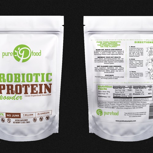 Diseño de Guaranteed Winner! - Design a Simple, Typography-driven Product Label for Our Healthy Protein Powder de gabson