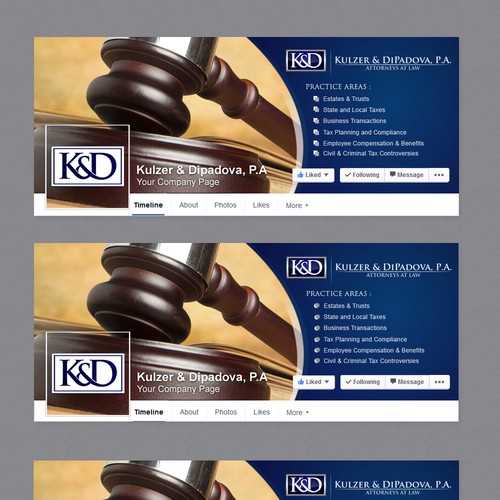 Create a Capturing Facebook Cover Image for Law Firm Design by arditasari