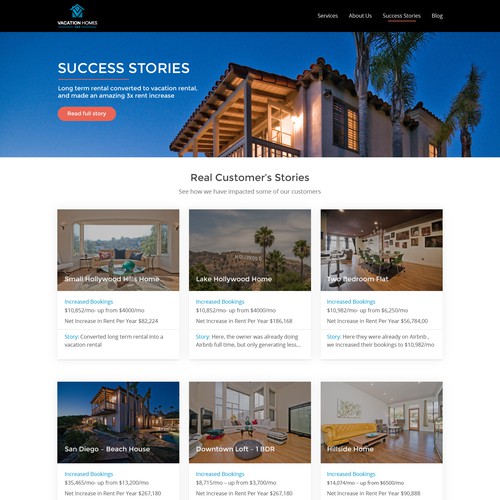 Success Stories page design Design by MANVI