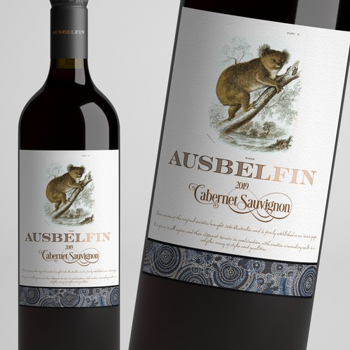 simple and elegant wine label Design by Windmill Designer™