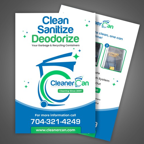 Design a Promotional Flyer for Our Trash Can Cleaning Business Design by Artist@Joy